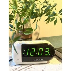 Vintage Micronta Electronic LED Alarm Clock w Night Light Cat No. 63 - 759 Works